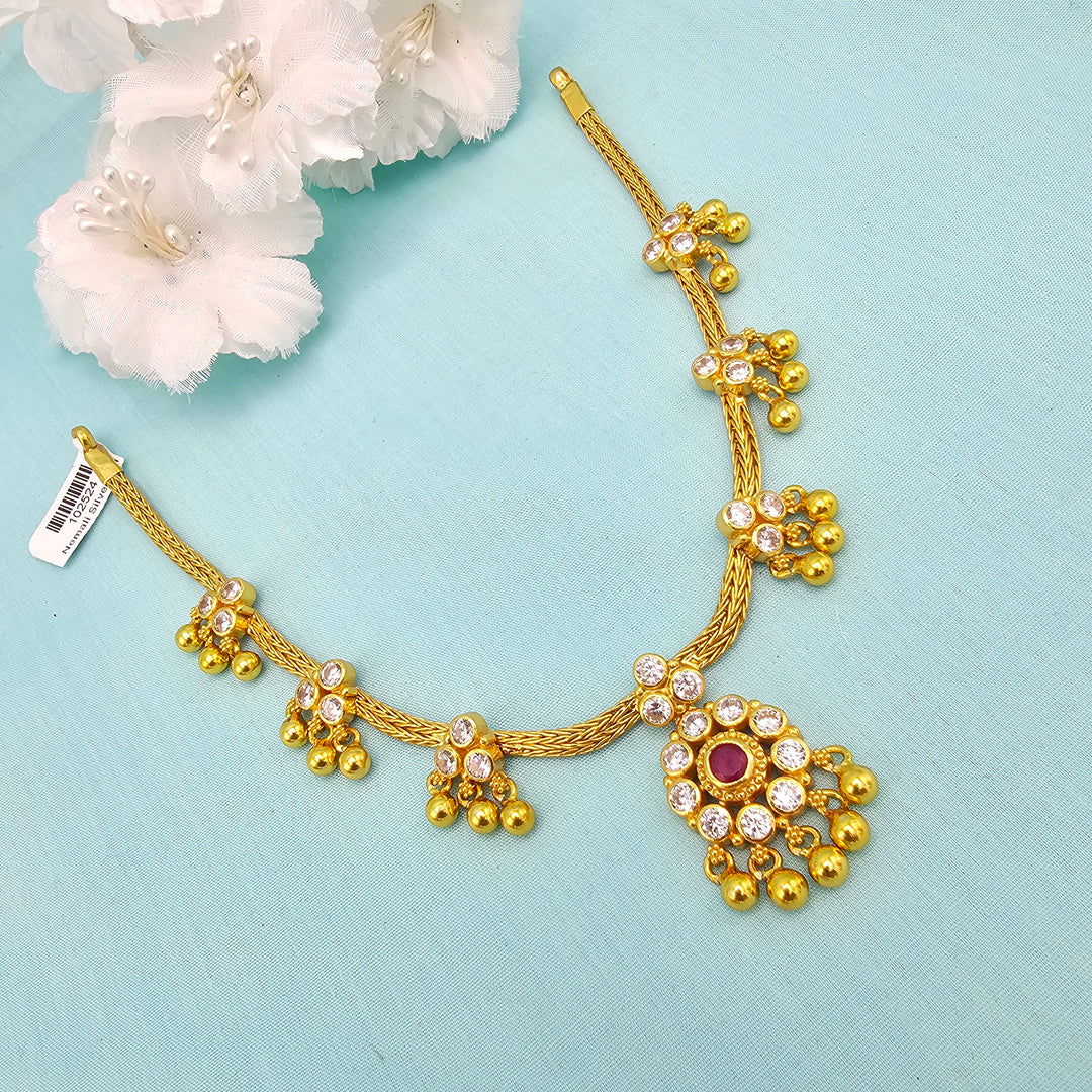 CZ Ruby Necklace