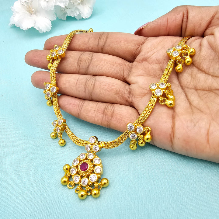 CZ Ruby Necklace