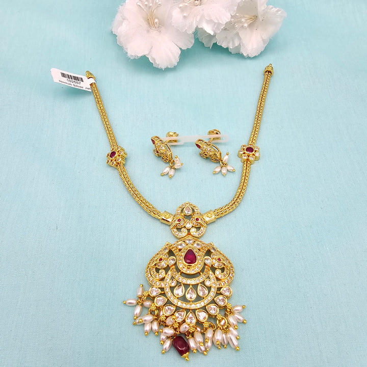 CZ Ruby Necklace