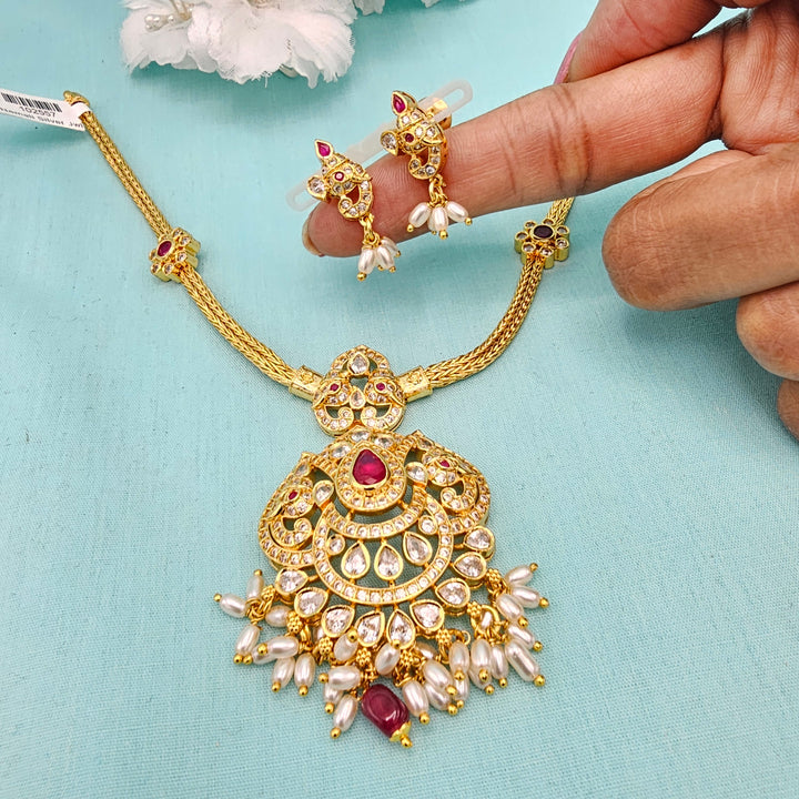 CZ Ruby Necklace