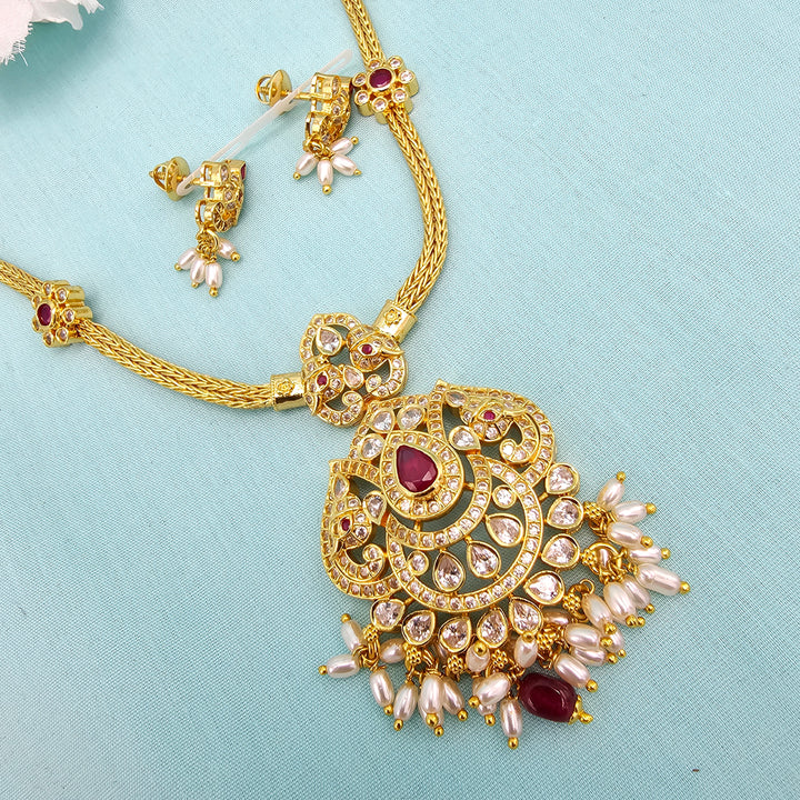 CZ Ruby Necklace