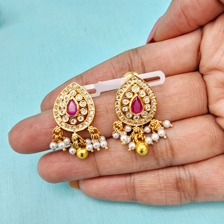 Short CZ Ruby Necklace