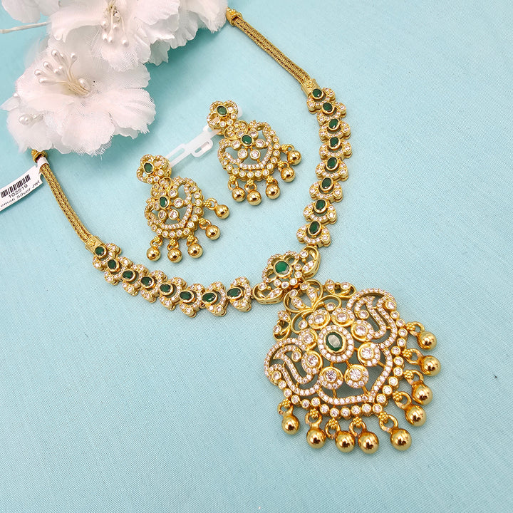 Short CZ Emerald Necklace