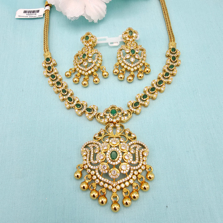 Short CZ Emerald Necklace