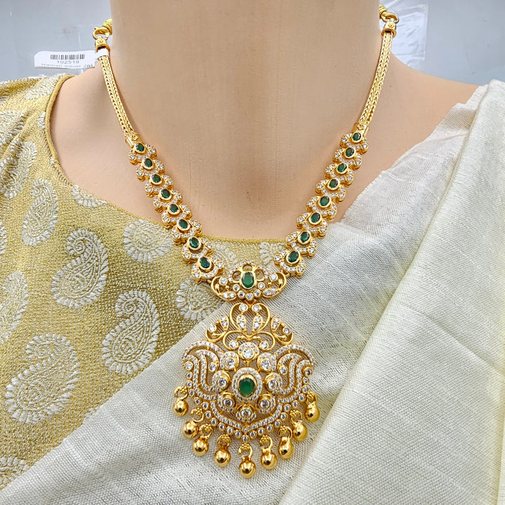 Short CZ Emerald Necklace