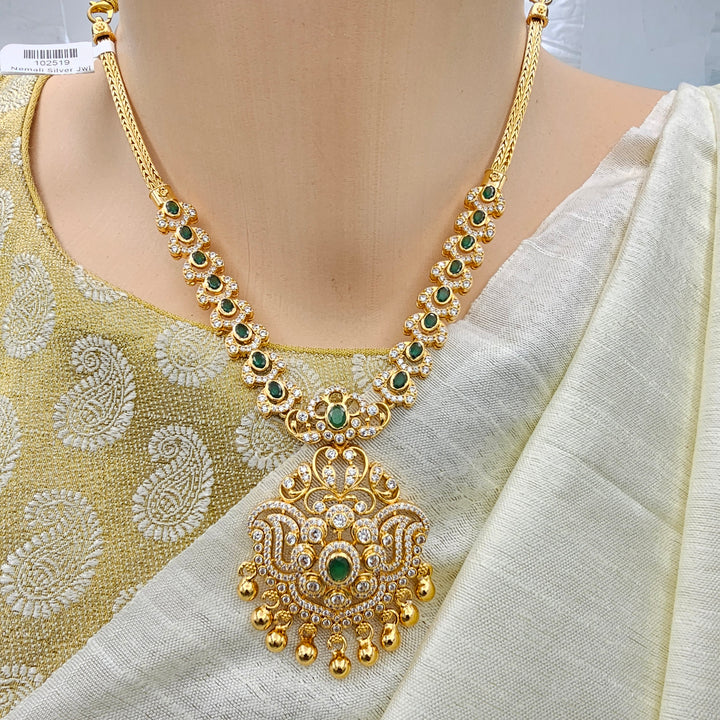 Short CZ Emerald Necklace