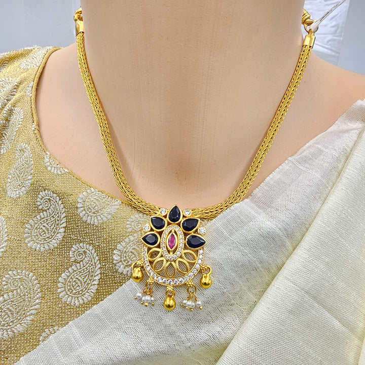 Short CZ sapphire Necklace