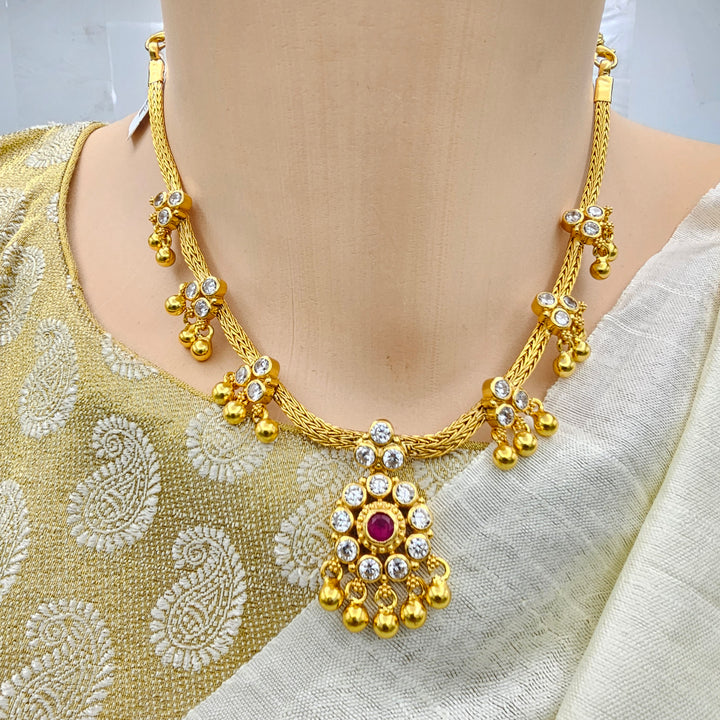 CZ Ruby Necklace