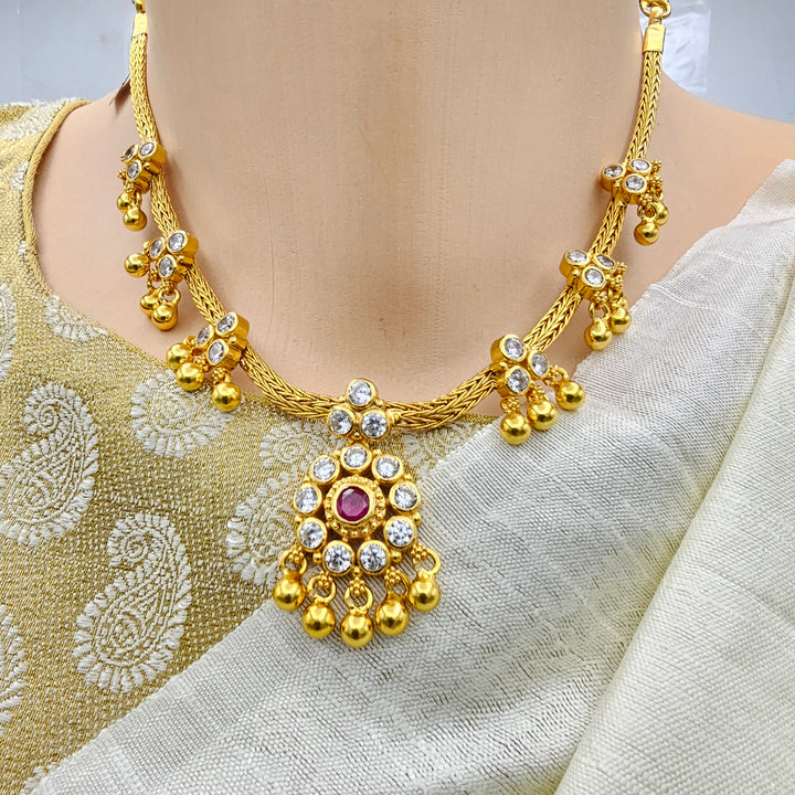 CZ Ruby Necklace