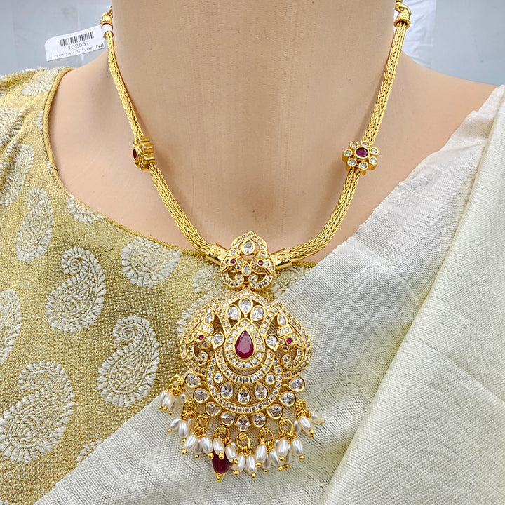 CZ Ruby Necklace
