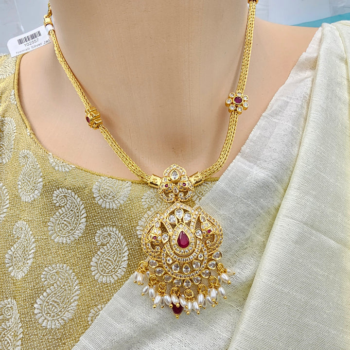 CZ Ruby Necklace