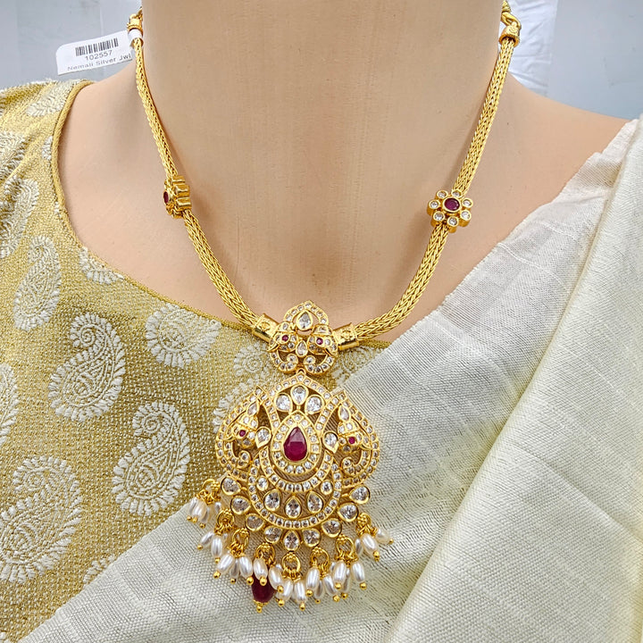 CZ Ruby Necklace