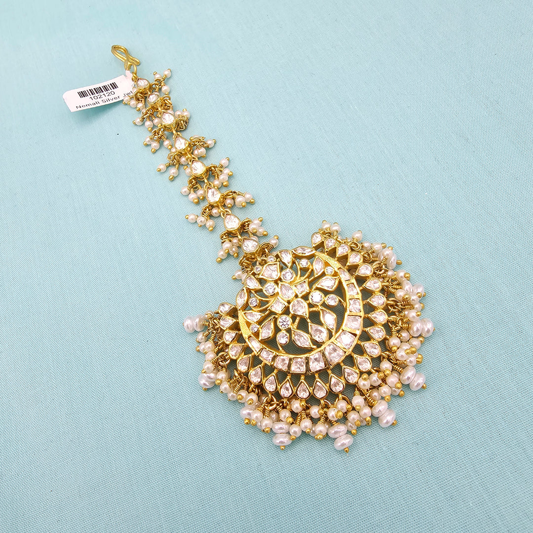 Pearl Moissanite Tikka