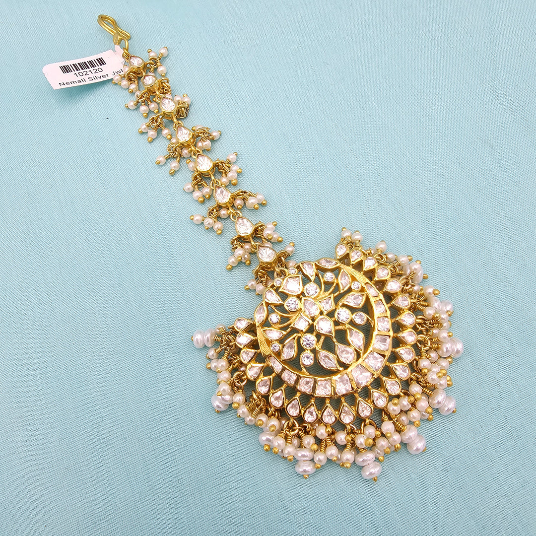 Pearl Moissanite Tikka