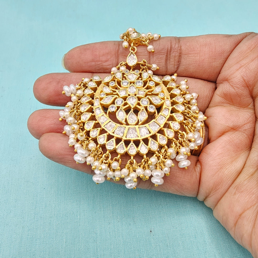Pearl Moissanite Tikka