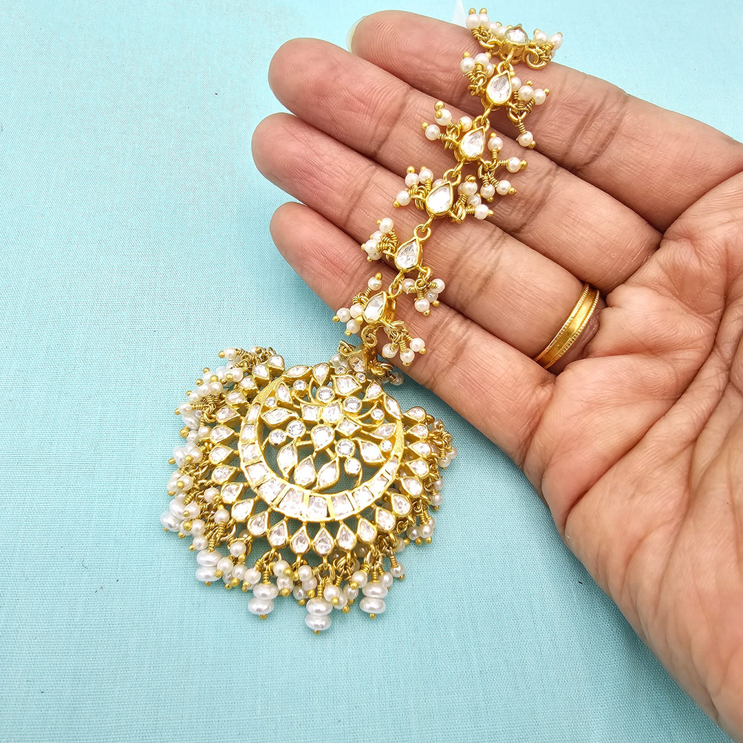 Pearl Moissanite Tikka