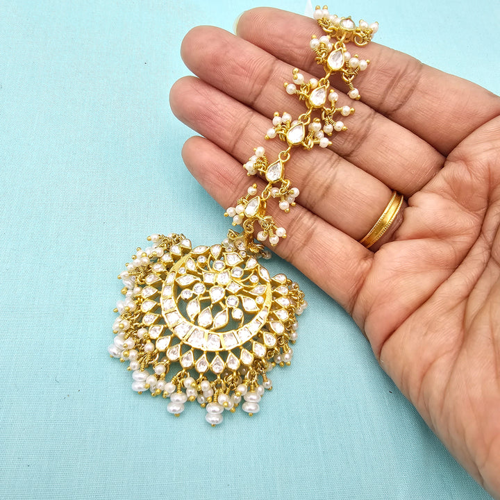 Pearl Moissanite Tikka