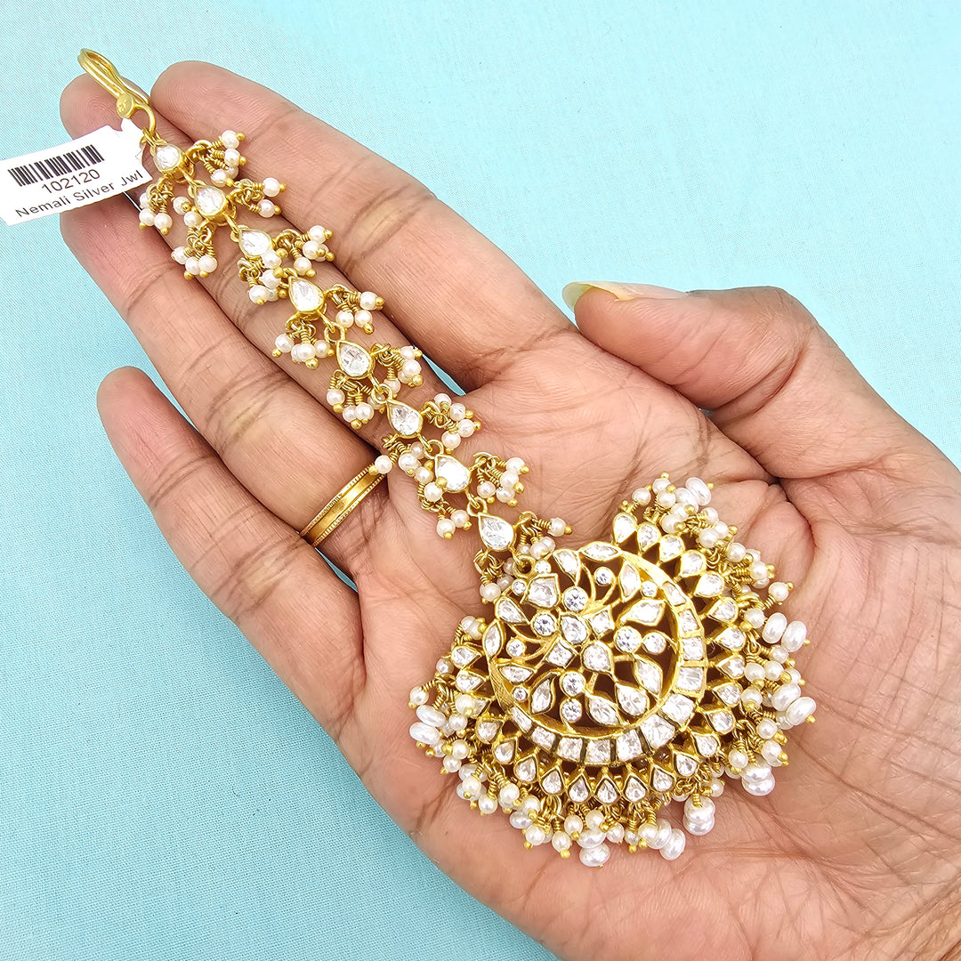 Pearl Moissanite Tikka