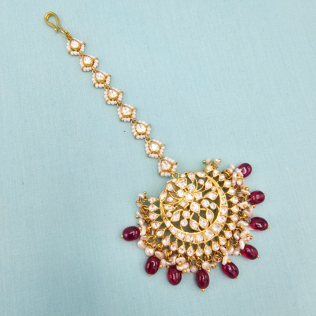 Pink Moissanite Tikka