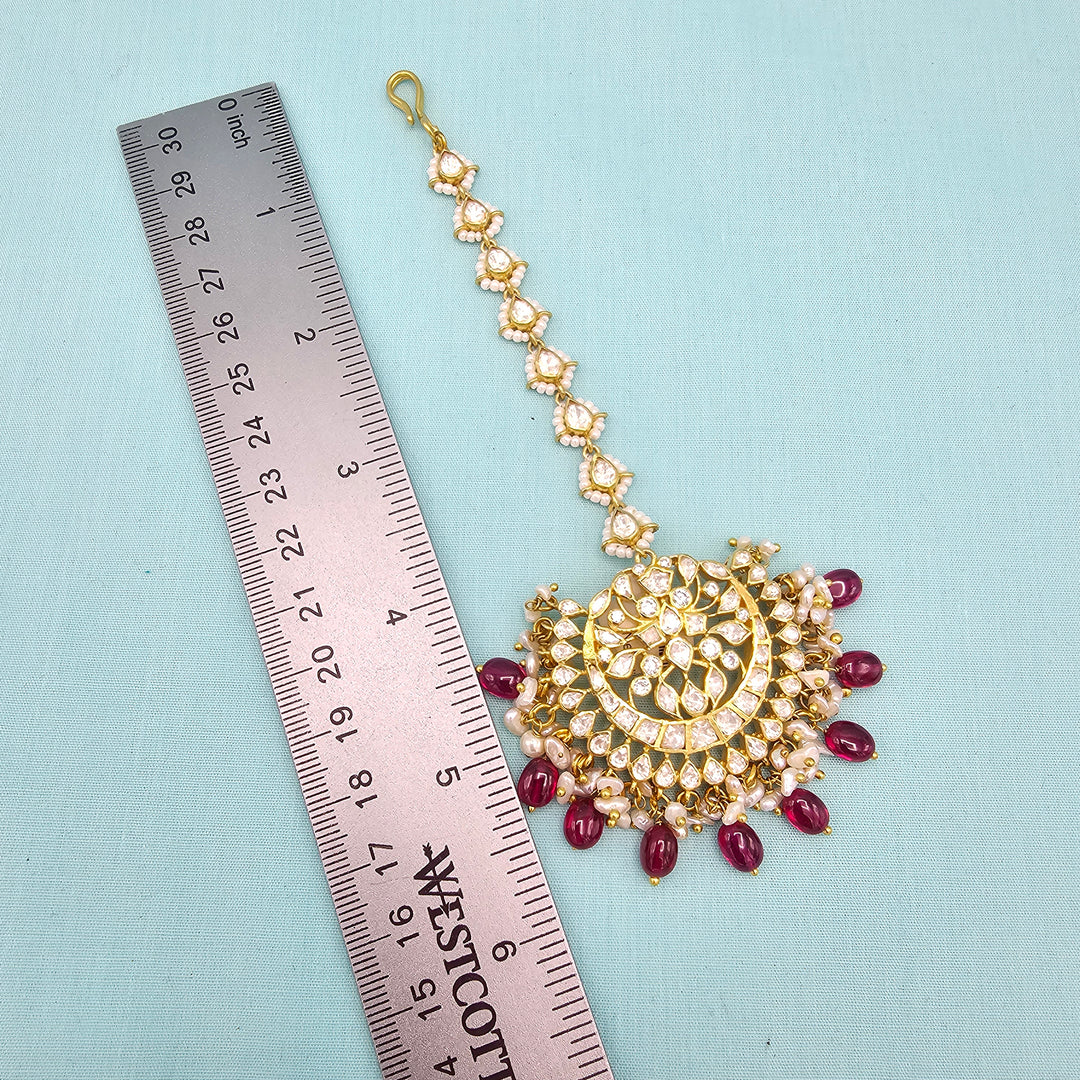 Pink Moissanite Tikka