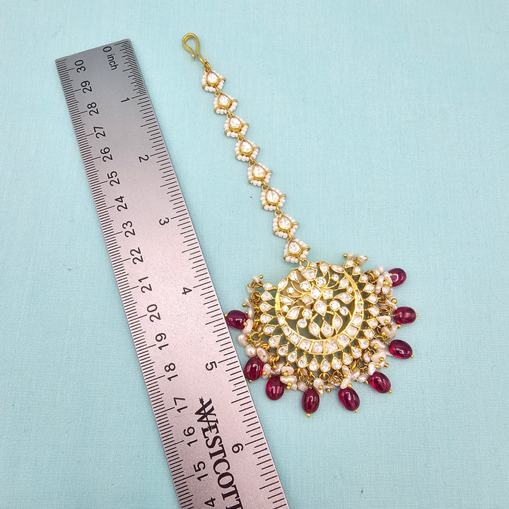 Pink Moissanite Tikka