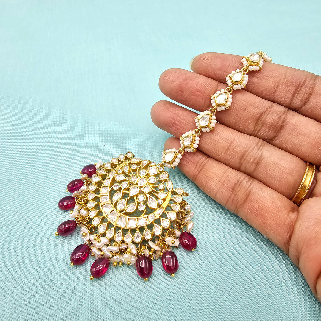 Pink Moissanite Tikka