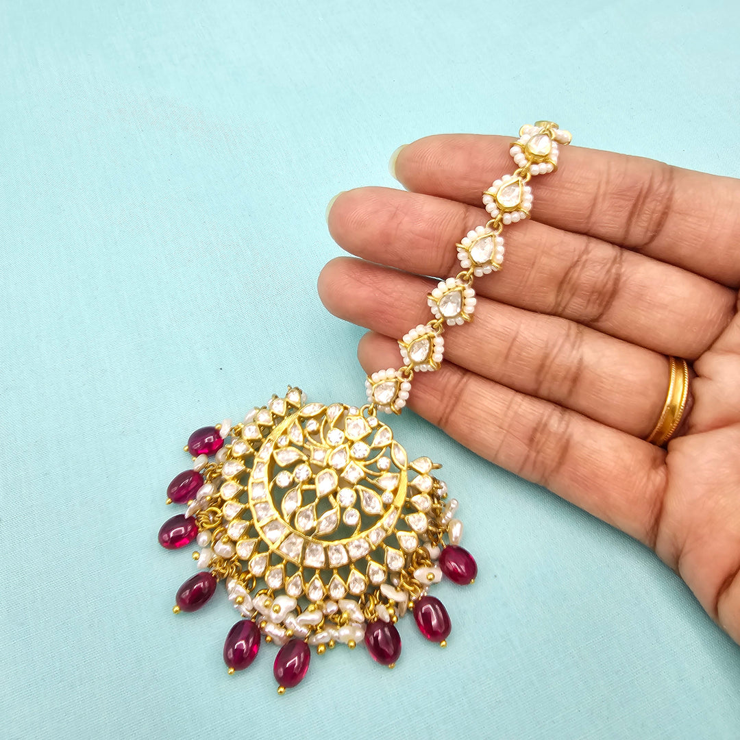 Pink Moissanite Tikka