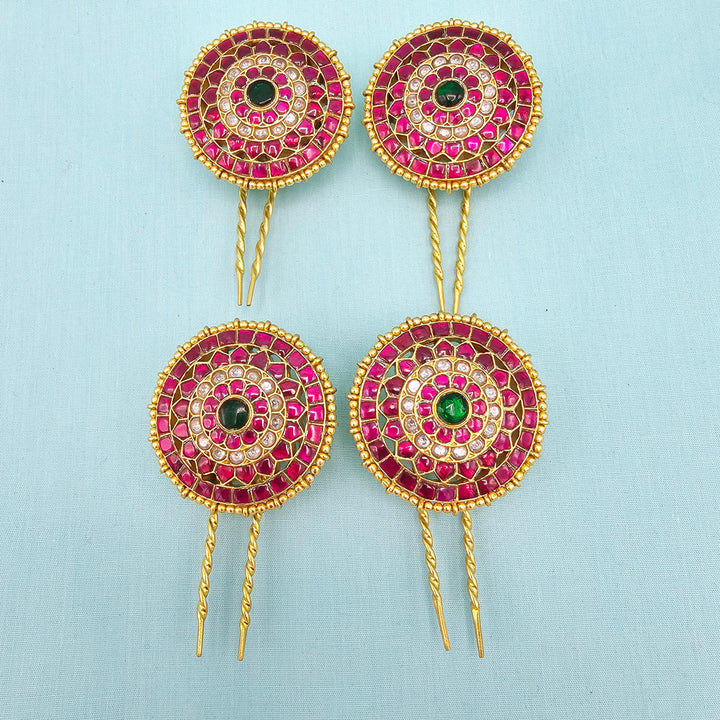 Silver Kundan Jada billa