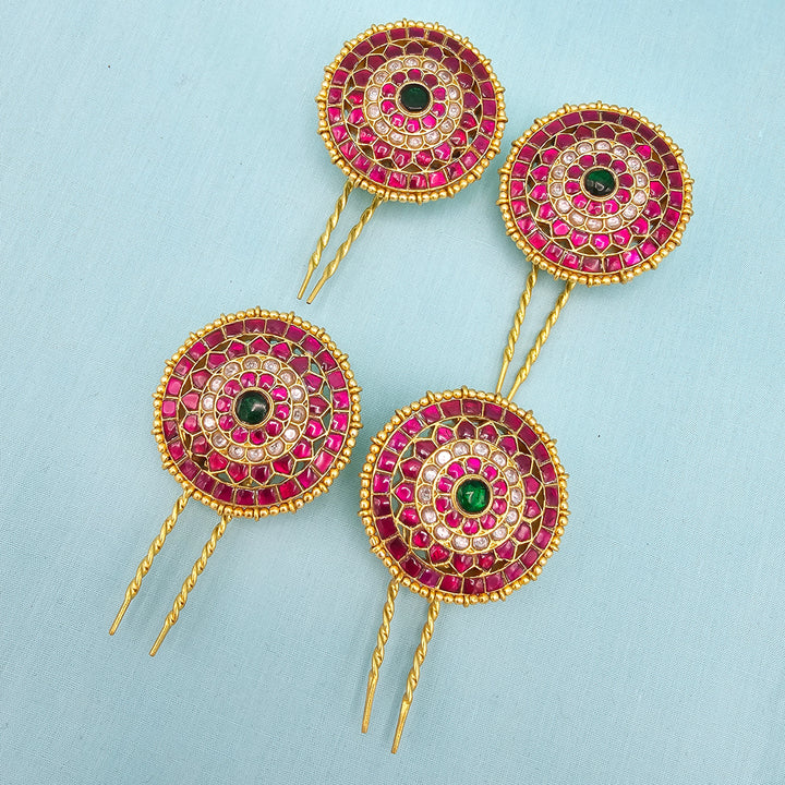 Silver Kundan Jada billa