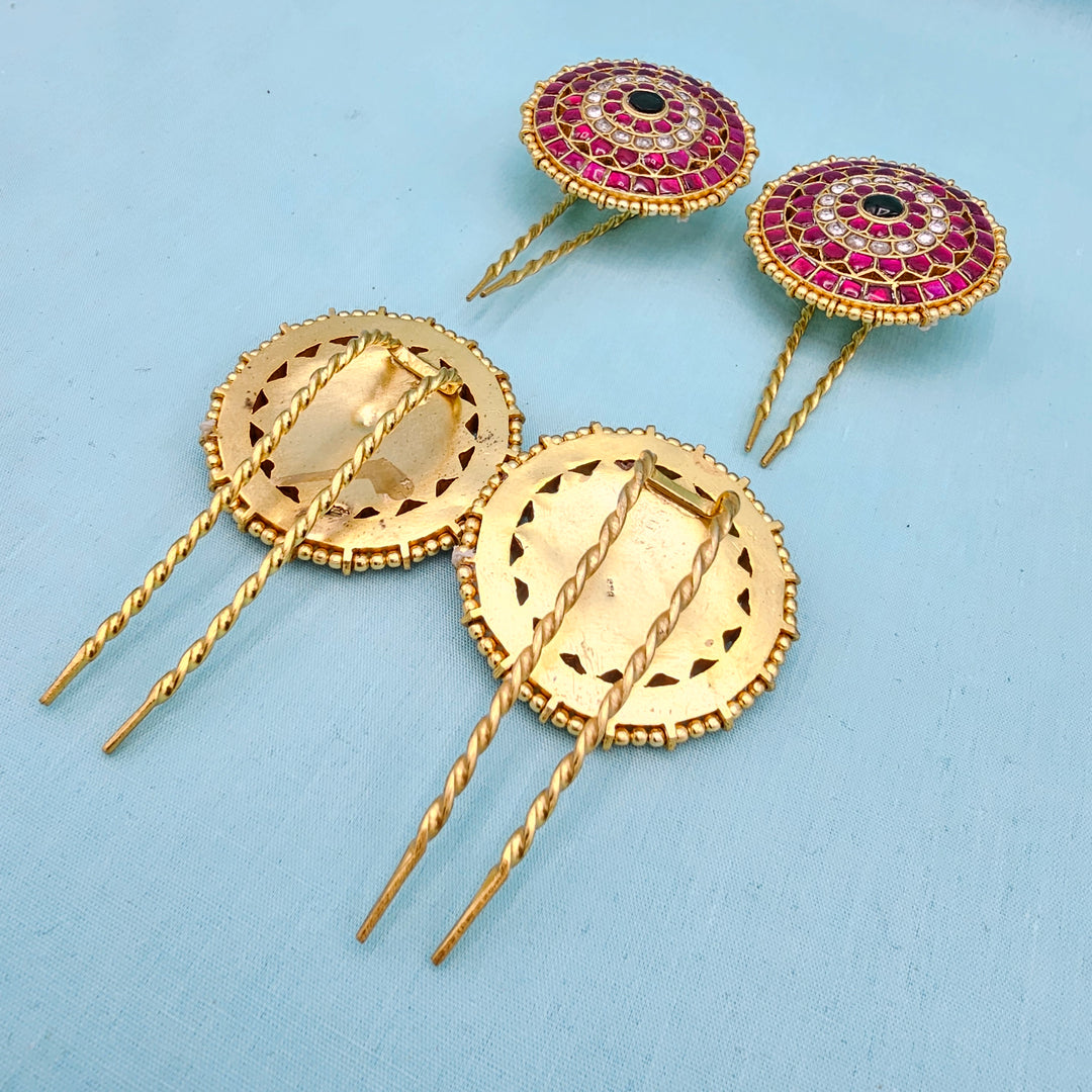 Silver Kundan Jada billa