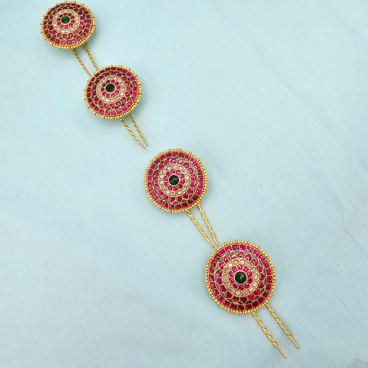 Silver Kundan Jada billa