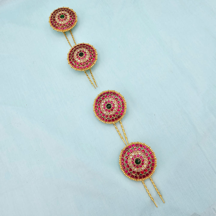 Silver Kundan Jada billa