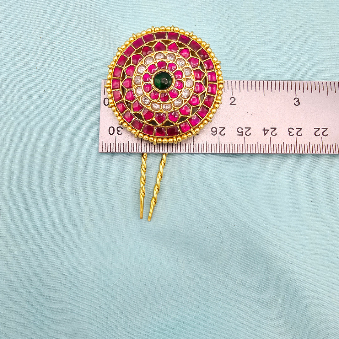 Silver Kundan Jada billa