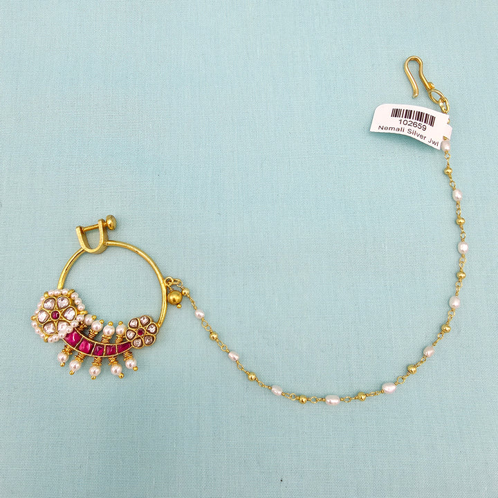 Silver chain Nose rings