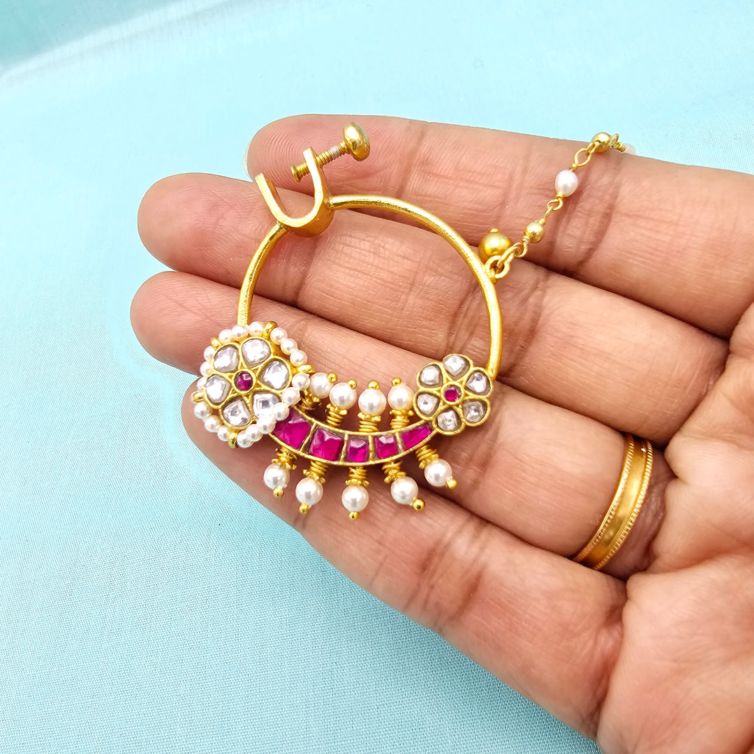 Silver chain Nose rings