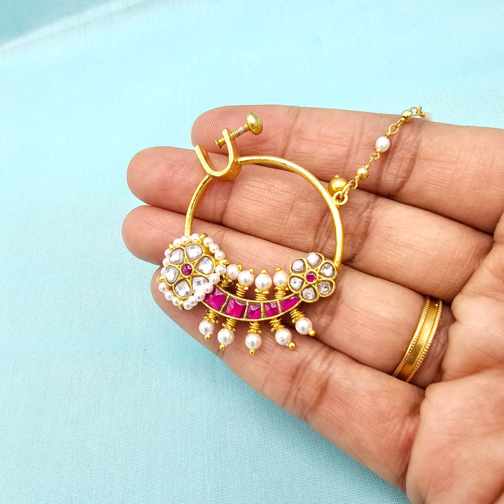 Silver chain Nose rings