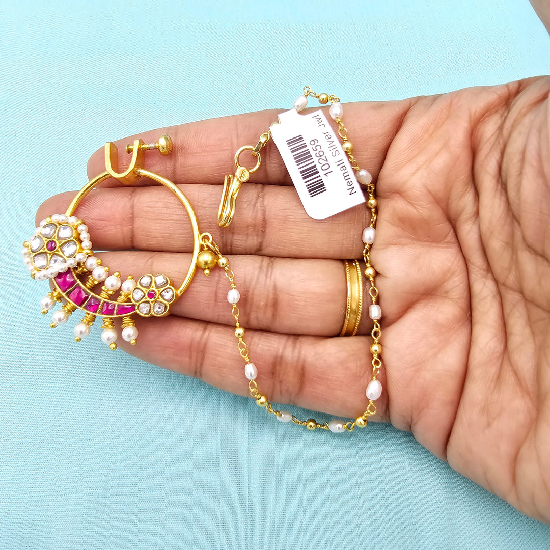 Silver chain Nose rings