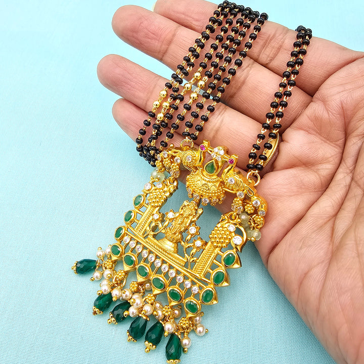 24" 2L Ganapathi Black beads