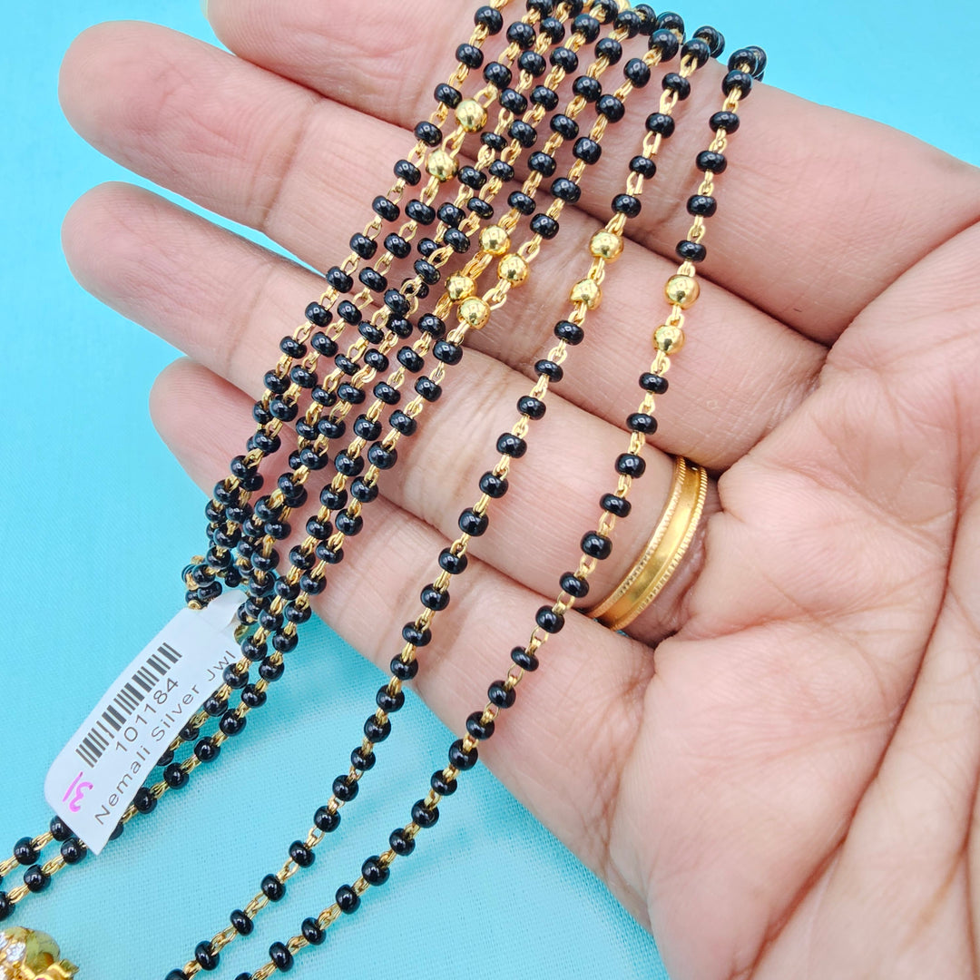 24" 2L Ganapathi Black beads