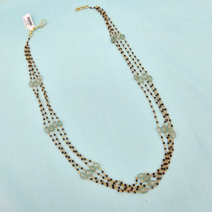 20"-4 strands Black beads