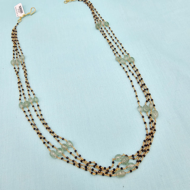 20"-4 strands Black beads