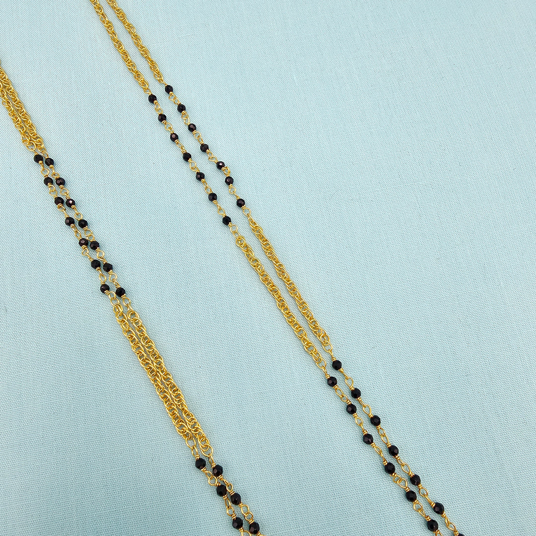 24"Shanku Chakra BlackBeads