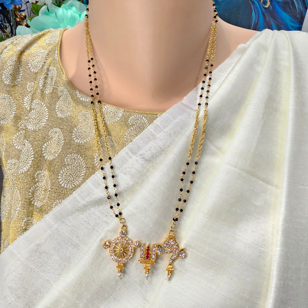 24"Shanku Chakra BlackBeads