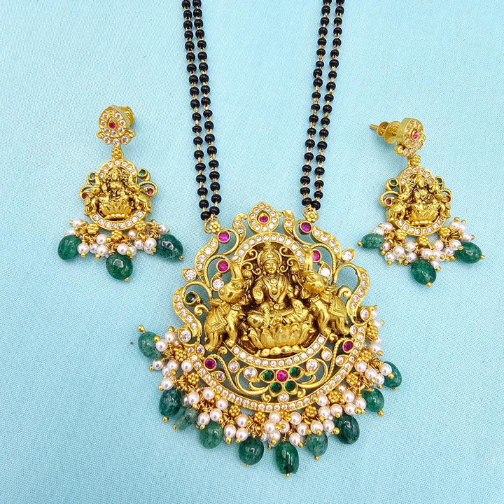 24" Lakshmi Black Beads