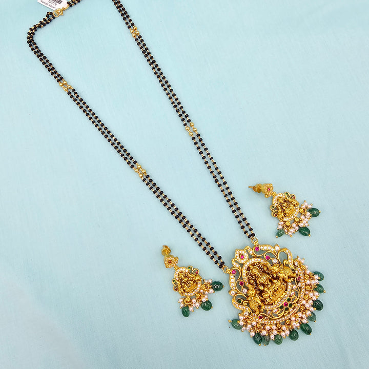 24" Lakshmi Black Beads