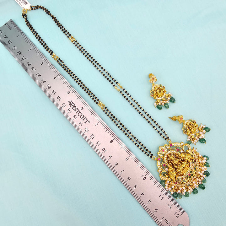 24" Lakshmi Black Beads