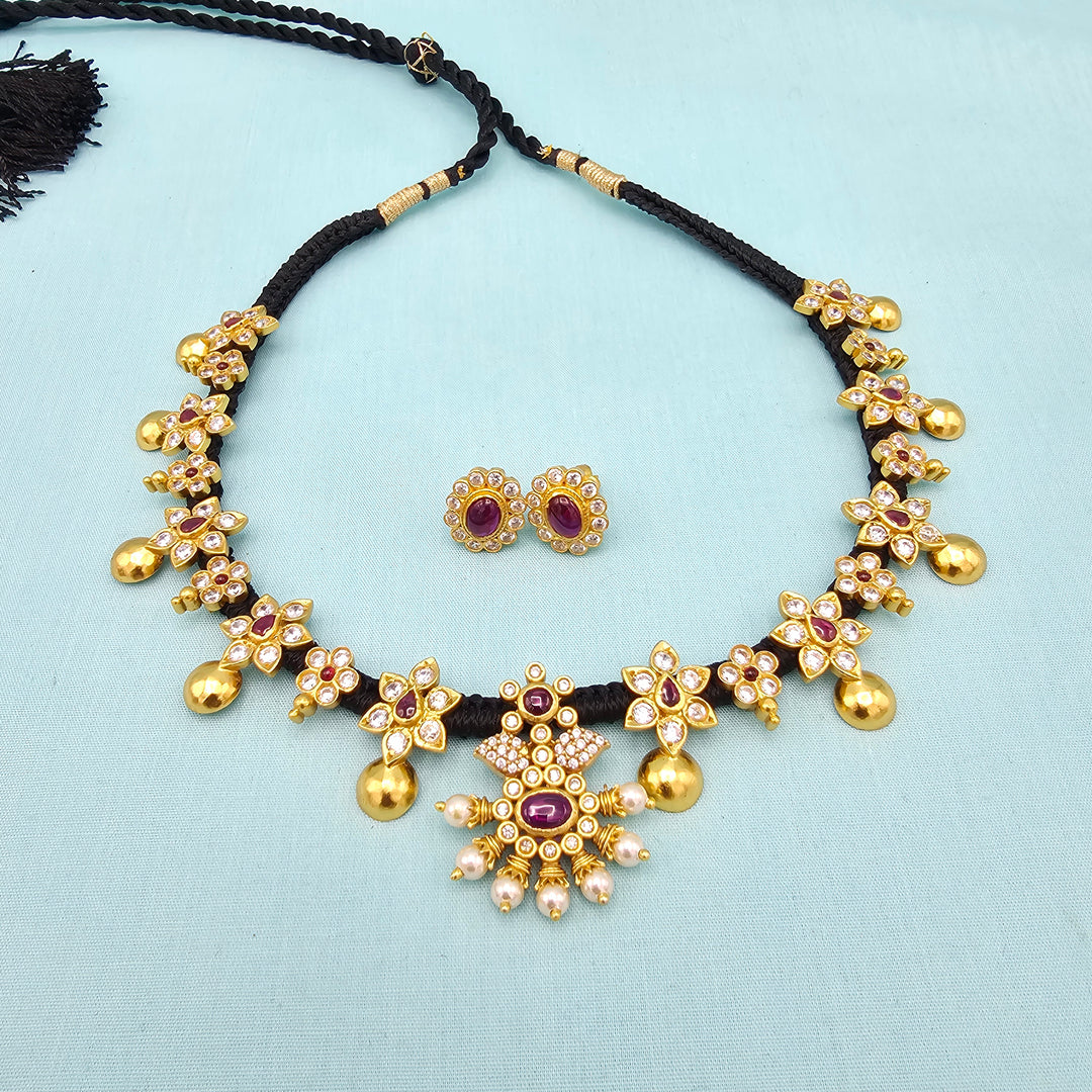 CZ Thread Necklace Set