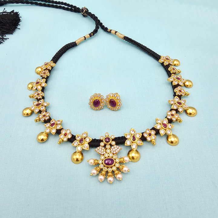 CZ Thread Necklace Set