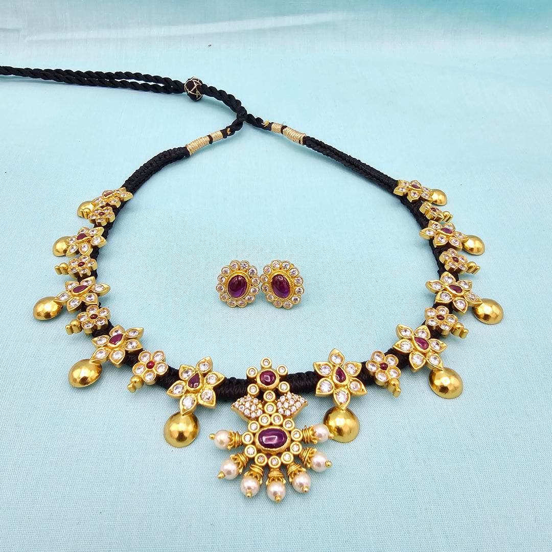 CZ Thread Necklace Set