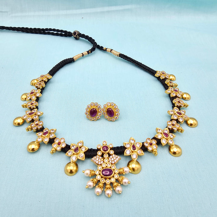 CZ Thread Necklace Set